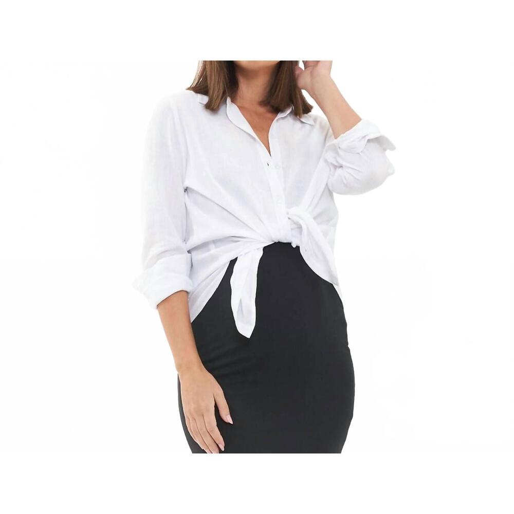 NEW RIPE clara relaxed shirt in white